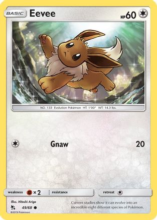 Eevee 49/68 - Hidden Fates Reverse Holofoil