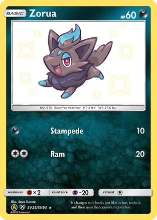 Zorua SV25/94 - Hidden Fates Shiny Vault Holofoil