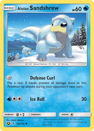 Alolan Sandshrew - 19a/145 - Alternate Art Promos Holofoil