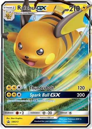 Raichu-GX SM213/248 - SM Black Star Promos Holofoil