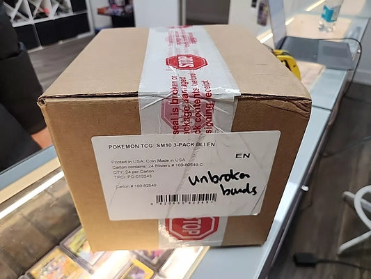 Pokemon Unbroken Bonds 3 Pack Blister Sealed Case