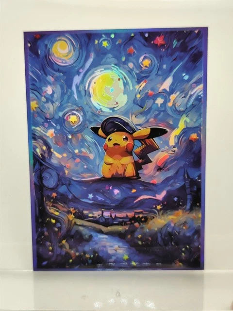 Pokemon Van Gogh Pikachu Unofficial Sleeves 60ct