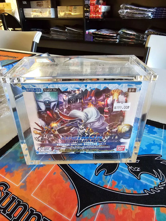 Digimon Booster Box Magnetic Lid Premium Acrylic UV protective