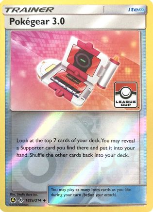 Pokegear 3.0 - 182a/214 (League Cup) 182a/214 - League & Championship Cards Reverse Holofoil