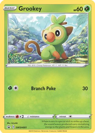 Grookey SWSH001/307 - SWSH Black Star Promos Holofoil