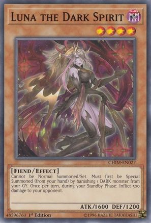 Luna the Dark Spirit (CHIM-EN027) - Chaos Impact 1st Edition