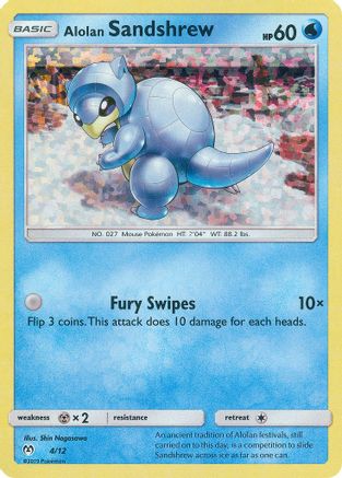 Alolan Sandshrew - 4/12 - McDonalds Promos 2019 Holofoil