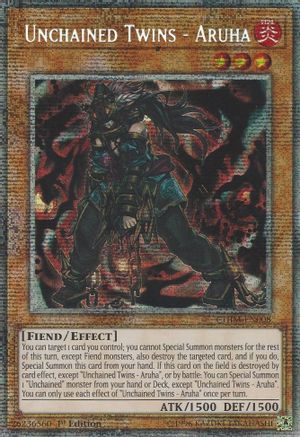 Unchained Twins - Aruha (Starlight Rare) (CHIM-EN008) - Chaos Impact 1st Edition