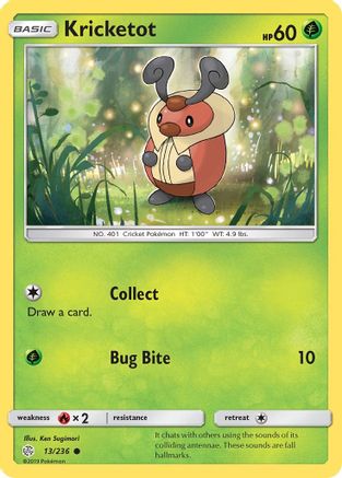 Kricketot 13/236 - SM  Cosmic Eclipse Reverse Holofoil