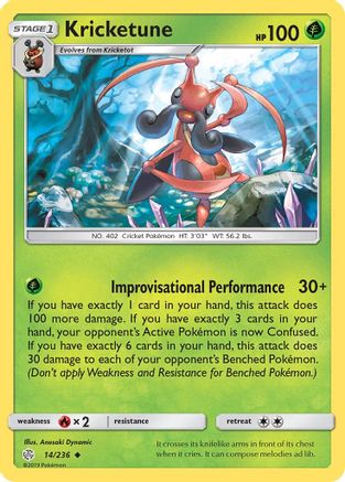 Kricketune 14/236 - Cosmic Eclipse Reverse Holofoil