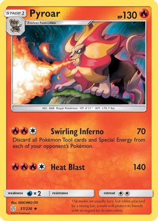 Pyroar 37/236 - Cosmic Eclipse Reverse Holofoil