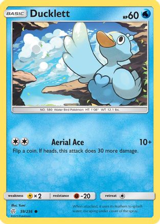Ducklett 59/236 - SM  Cosmic Eclipse Reverse Holofoil