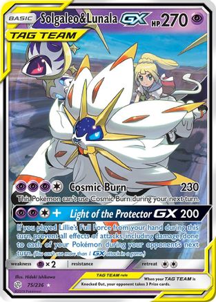 Solgaleo & Lunala-GX 75/236 - Cosmic Eclipse Holofoil