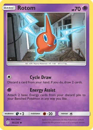 Rotom 86/236 - SM  Cosmic Eclipse Reverse Holofoil