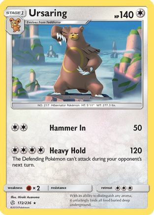 Ursaring 172/236 - Cosmic Eclipse Reverse Holofoil