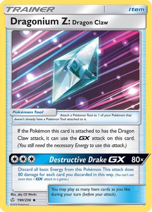 Dragonium Z: Dragon Claw 190/236 - SM  Cosmic Eclipse