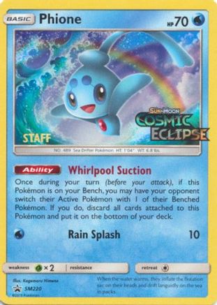 Phione - SM220 (Prerelease) [Staff] SM220 - SM Promos Holofoil