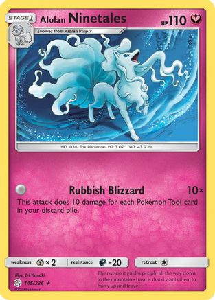 Alolan Ninetales - 145/236 - SM  Cosmic Eclipse Reverse Holofoil