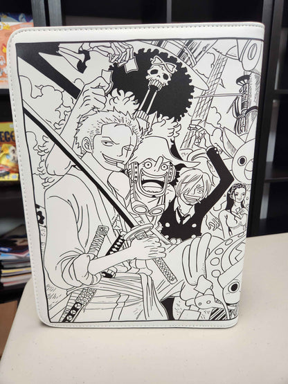 One Piece Luffy and Strawhat Crew Black & White Binder 360 Slot