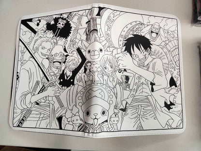 One Piece Luffy and Strawhat Crew Black & White Binder 360 Slot