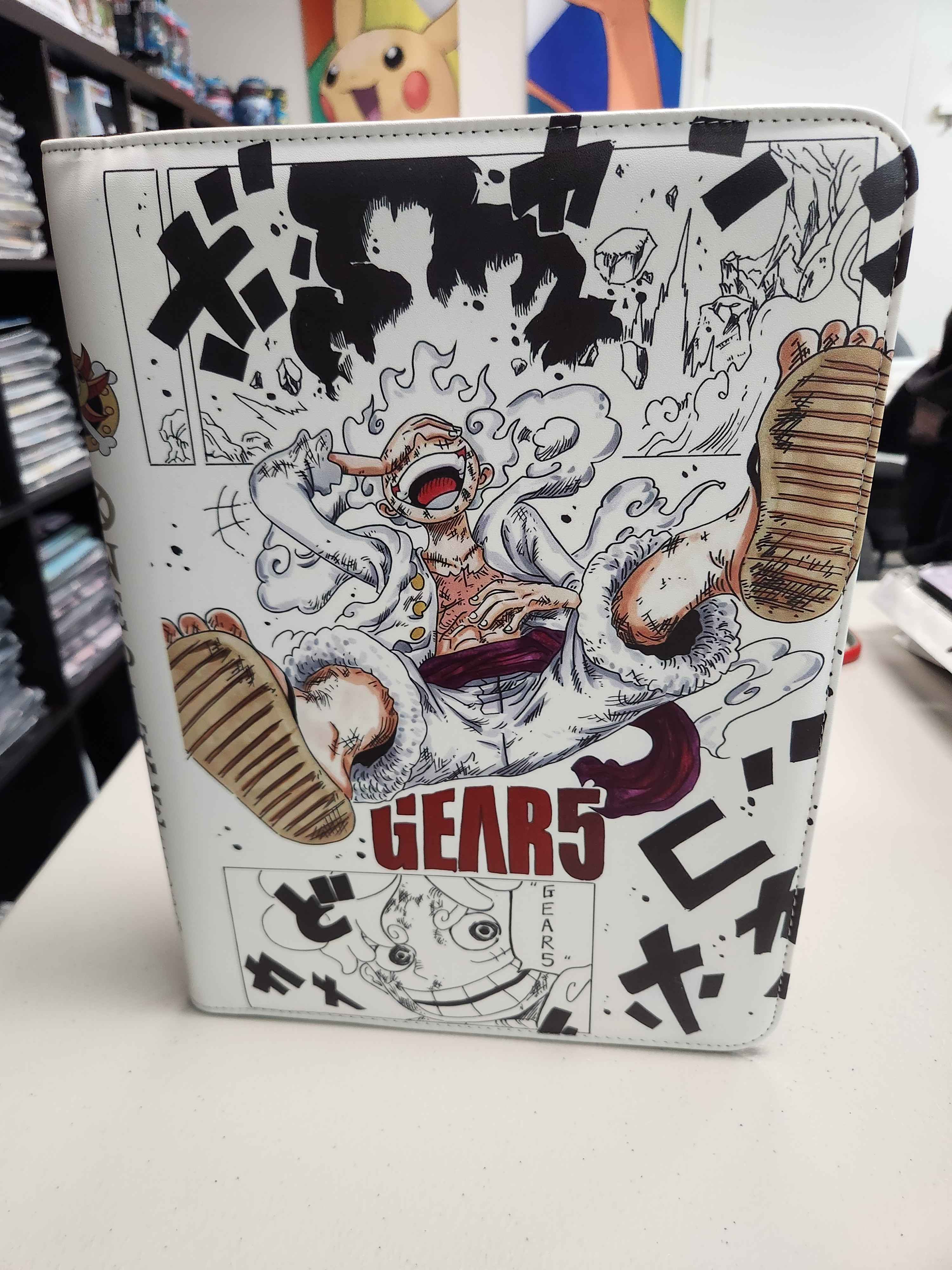 One Piece Gear 5 Luffy White Unofficial 9 Pocket Zippered Binder