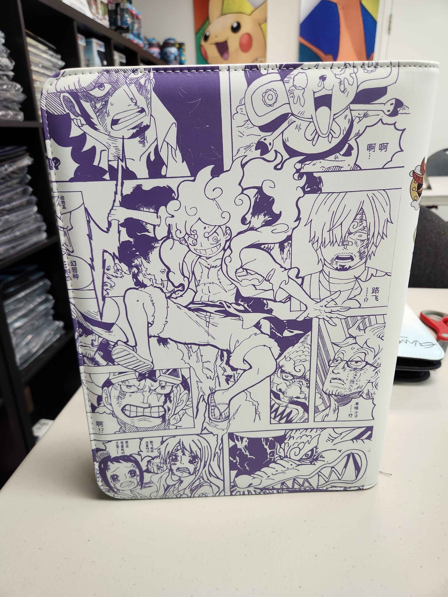 One Piece Gear 5 Luffy White Unofficial 9 Pocket Zippered Binder 360 Slot