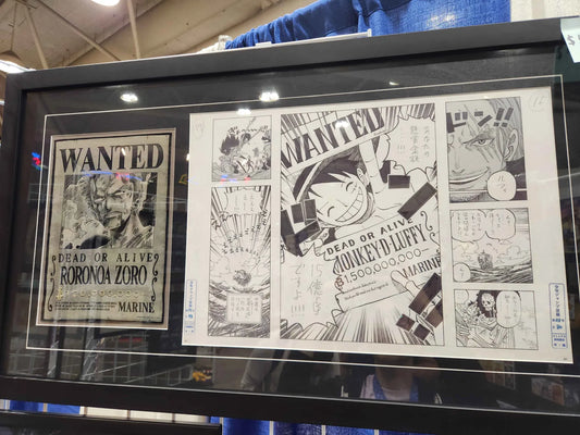 One Piece SEALED Zoro 1.5 Billion Manga Manuscript Replica Framed