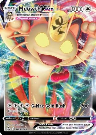 Meowth VMAX SWSH005/307 - SWSH Black Star Promos Holofoil