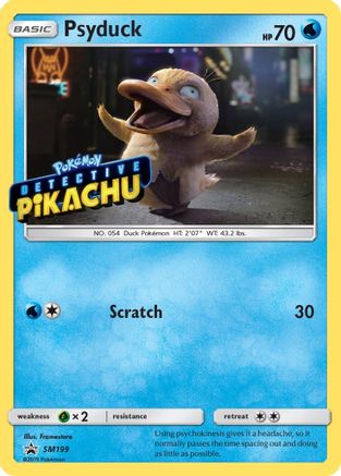 Psyduck - SM199 (Detective Pikachu Stamped) SM199 - SM Promos Holofoil