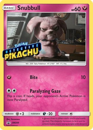 Snubbull - SM200 (Detective Pikachu Stamped) SM200/248 - SM Promos Holofoil