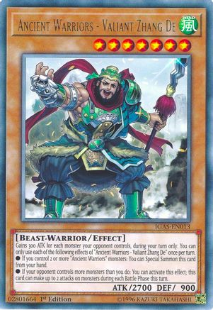 Ancient Warriors - Valiant Zhang De - IGAS-EN013 - Ignition Assault 1st Edition