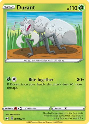 Durant 8/202 - SWSH01 Sword & Shield Base Set