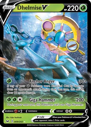 Dhelmise V 9/202 - SWSH01 Sword & Shield Base Set Holofoil