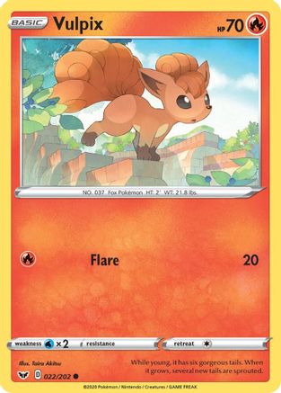 Vulpix 22/202 - SWSH01 Sword & Shield Base Set