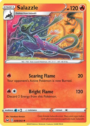 Salazzle 28/202 - Sword & Shield Reverse Holofoil