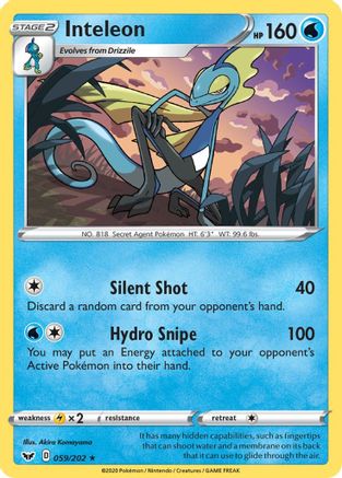 Inteleon 59/202 - Sword & Shield Reverse Holofoil