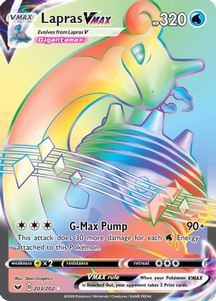 Lapras VMAX 203/202 - Sword & Shield Holofoil