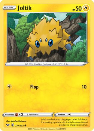 Joltik 70/202 - SWSH01 Sword & Shield Base Set Reverse Holofoil