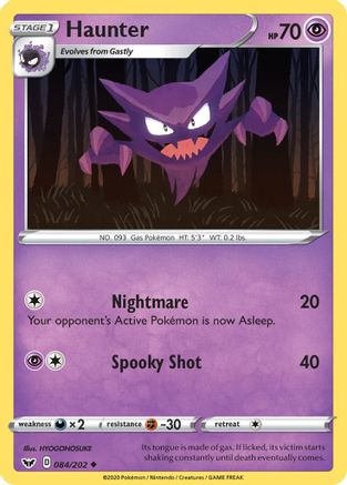 Haunter 84/202 - Sword & Shield