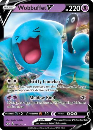 Wobbuffet V 86/202 - SWSH01 Sword & Shield Base Set Holofoil