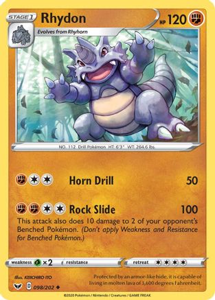 Rhydon 98/202 - Sword & Shield