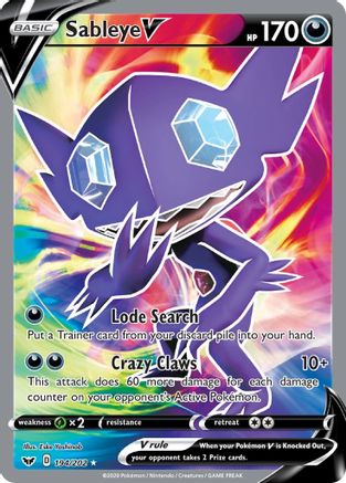 Sableye V 194/202 - Sword & Shield Holofoil