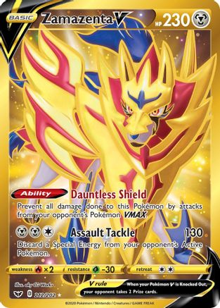 Zamazenta V (Secret) 212/202 - SWSH01 Sword & Shield Base Set Holofoil