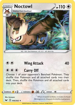 Noctowl 144/202 - Sword & Shield Reverse Holofoil