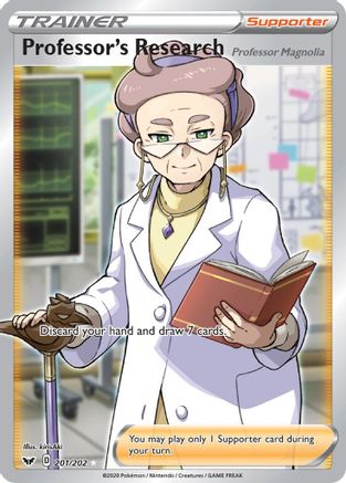 Professor's Research (Professor Magnolia) 201/202 - Sword & Shield Holofoil