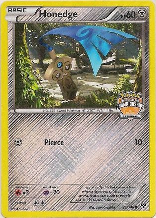 Honedge - 83/146 (Regional Championships) 83 - League & Championship Cards Reverse Holofoil