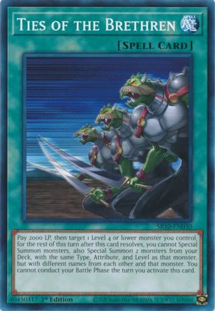 Ties of the Brethren (SR10-EN030) - Structure Deck: Mechanized Madness 1st Edition