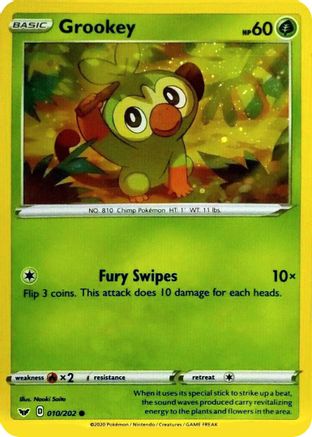 Grookey - 010/202 (Cosmos Holo) 10 - Blister Exclusives Holofoil