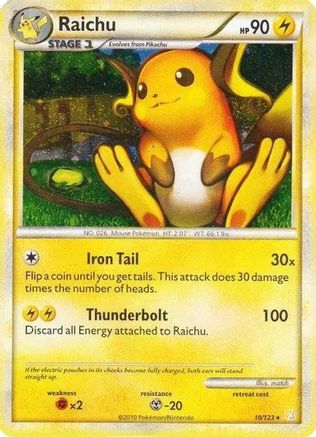 Raichu - 10/123 (Cracked Ice Holo) 10 - Deck Exclusives Holofoil