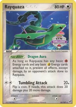 Rayquaza - 22/107 (2004-2005 Gym Challenge) 22 - League & Championship Cards